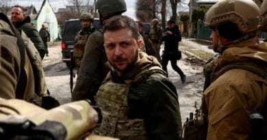 Presidente da Ucrânia, Volodymyr Zelensky, em Kiev