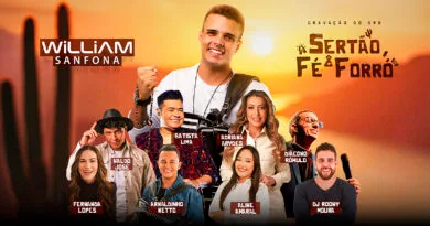 O cantor William Sanfona e os convidados. Foto: Divulgação.