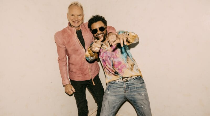 Os cantores Shaggy e Sting. Foto: Divulgação.