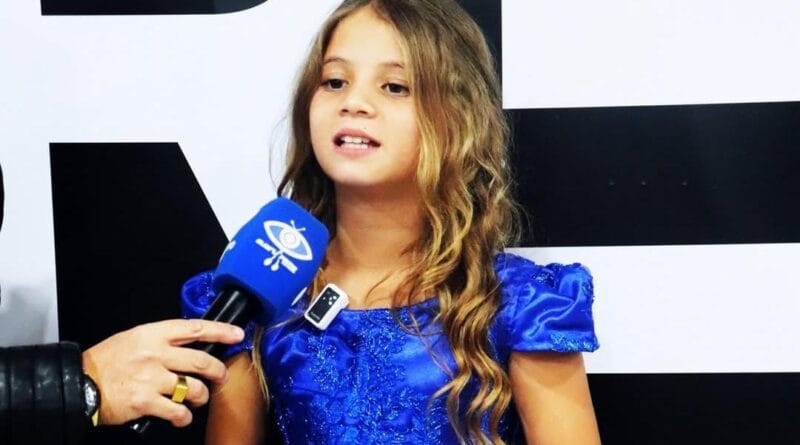 A pregadora mirim Aline Silva. Foto: Divulgação.