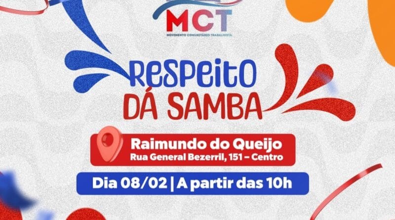 Movimento nacional “Levante Mulheres Vivas” participa no próximo domingo do bloco ” Respeito Dá Samba ” no Raimundo dos Queijos