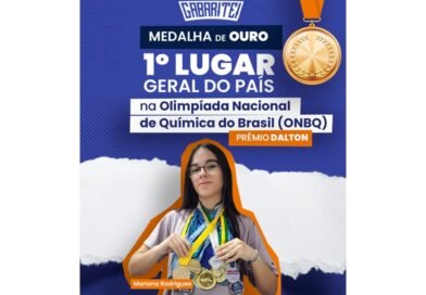 Aluna do Gabarito Educação conquista 1º lugar do Brasil na Olimpíada Nacional de Química e recebe Prêmio Dalton