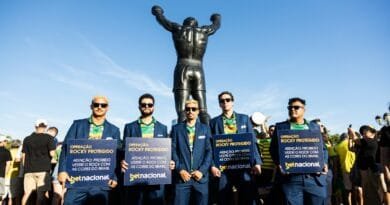 Betnacional monta operação especial para impedir camisa do Brasil na estátua de Rocky Balboa