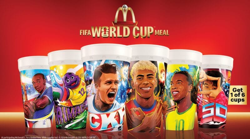 McDonald’s entra no clima da Copa do Mundo da FIFA 26™ com McOferta especial e copos exclusivos de ícones do futebol
