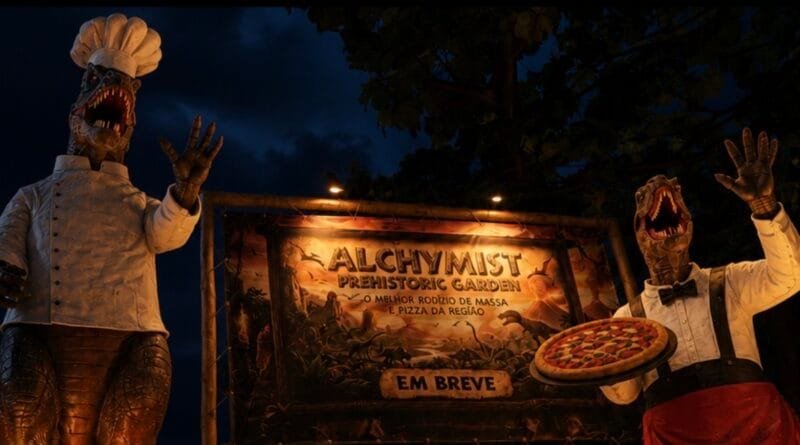 Alchymist apresenta o Prehistoric Garden, experiência que une gastronomia italiana e dinossauros em Fortaleza
