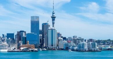 Auckland, principal centro econômico da Nova Zelândia