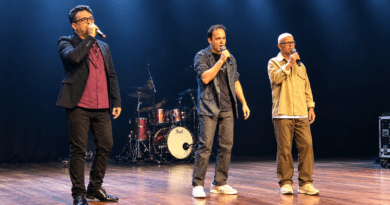 Os cantores Claudinho Maciel, Edu Silvera e Roberto Dom. Foto: Divulgação.